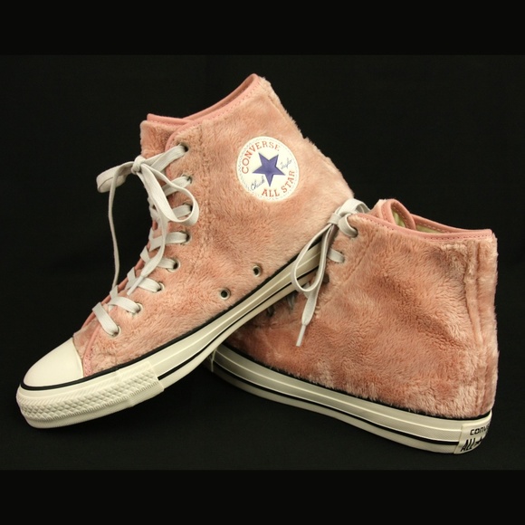 pink fuzzy converse